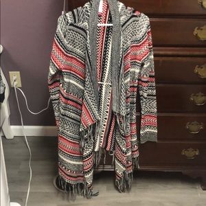 Black, Red, and White Sweater